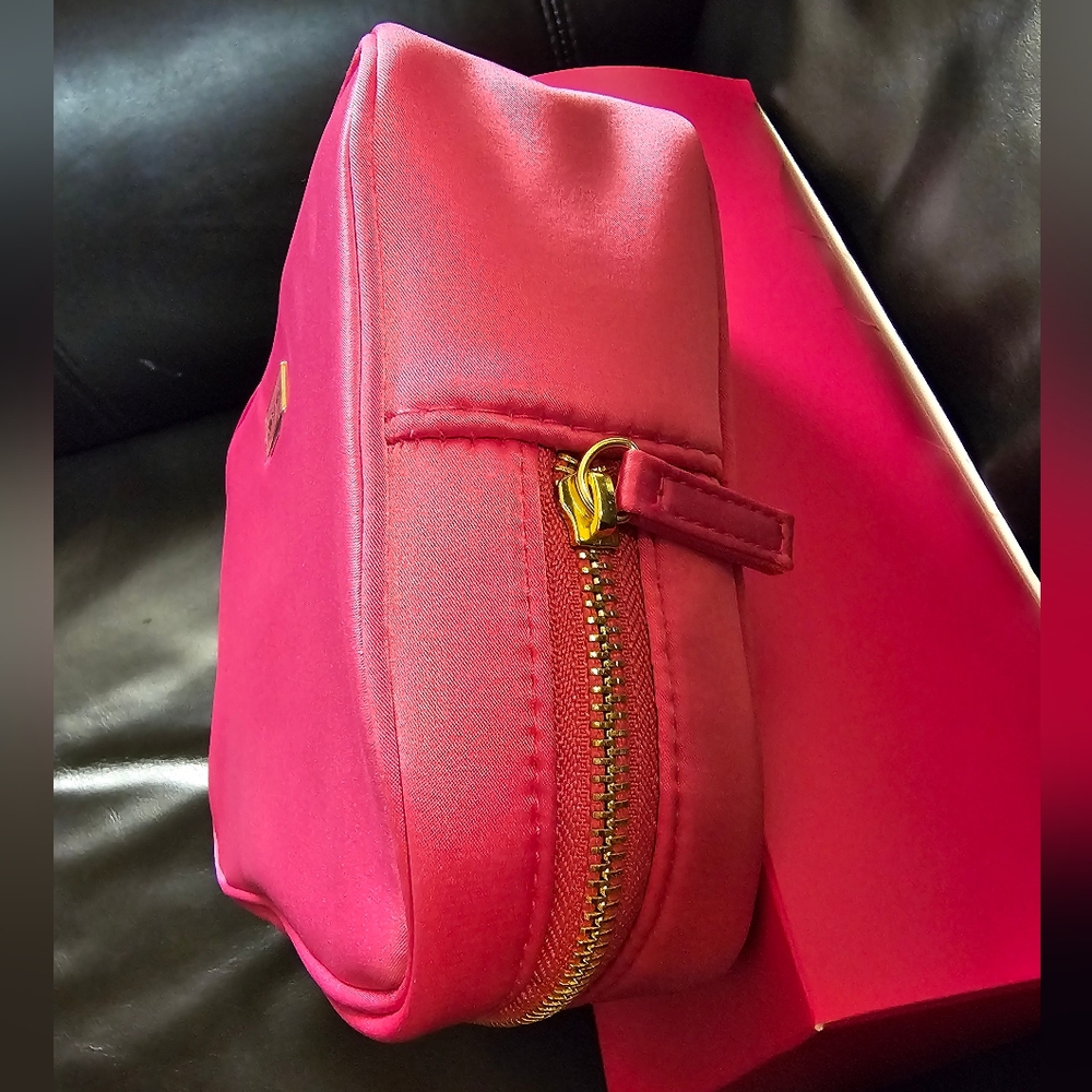 Prada Candy Pink Satin Cosmetic Bag w Box Travel Case New - Picture 5 of 12